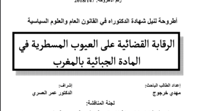 الرقابة القضائية على العيوب المسطرية في المادة الجبائية بالمغرب