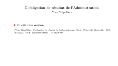 L'obligation de résultat de l'Administration