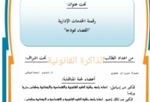 رقمنة الخدمات الإدارية القضاء نموذجا