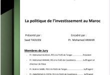 La politique de l'investissement ou maroc