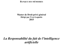 La Responsabilité du fait de l’intelligence artificielle