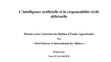 L’intelligence artificielle et la responsabilité civile délictuelle