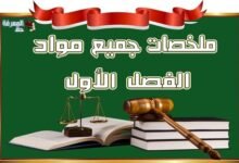 تحميل ملخصات جميع مواد الفصل الأول