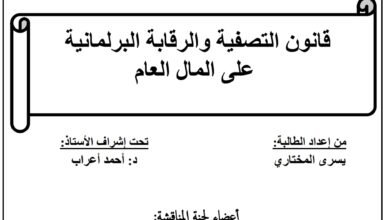 قانون التصفية والرقابة البرلمانية على المال العام