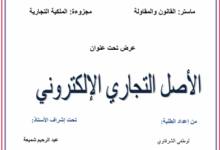 الأصل التجاري الإلكتروني