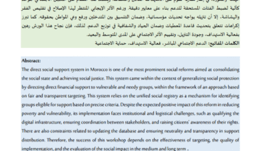نظام الدعم الاجتماعي المباشر بالمغرب بين فعالية الاستهداف وتحديات التنزيل - الباحث : البشير حامل 20