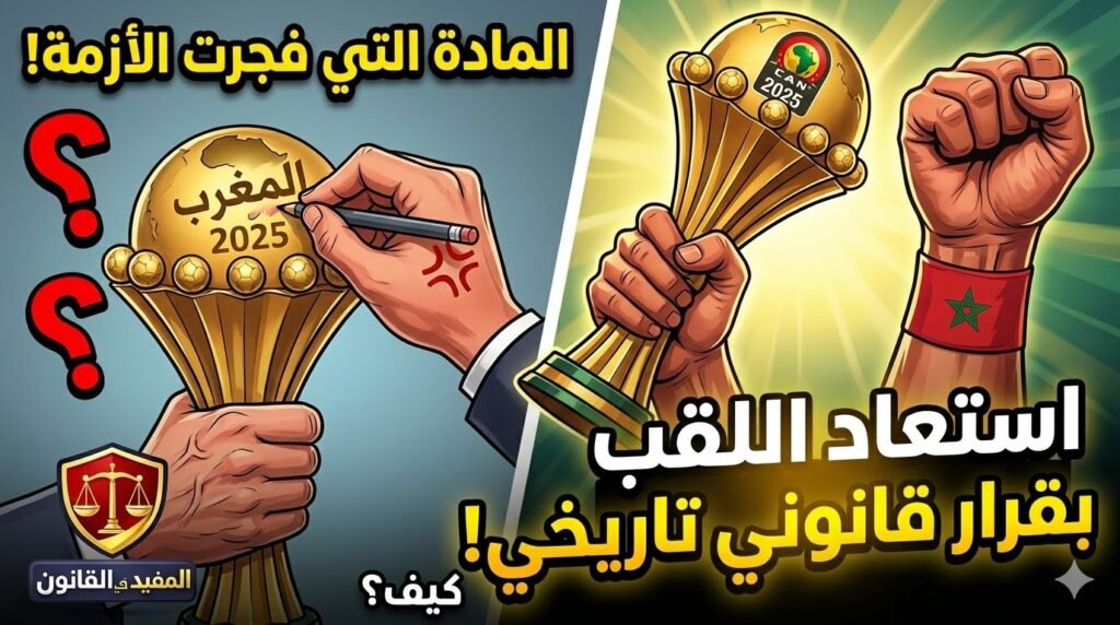 المادة التي فجرت الأزمة! كيف استعاد المغرب لقب 2025 بقرار قانوني تاريخي؟ 13 المادة التي فجرت الأزمة! كيف استعاد المغرب لقب 2025 بقرار قانوني تاريخي؟