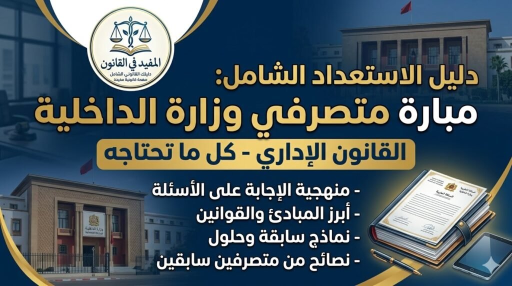 دليل الاستعداد لمباراة متصرفي وزارة الداخلية القانون الإداري 12 دليل الاستعداد لمباراة متصرفي وزارة الداخلية القانون الإداري